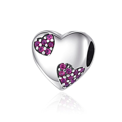 925 Sterling Silver Love Arrow Double Ring Charm for Wedding Anniversary Jewelry A278