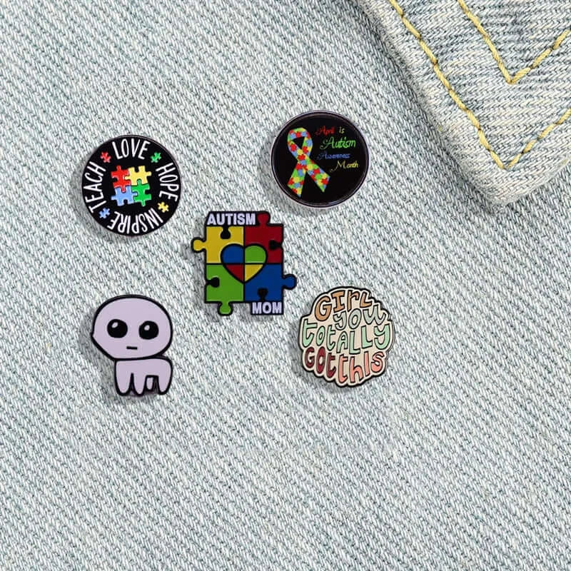 Autism Rainbow Pride Brooch Top Rated Lapel Pin Gift for Students