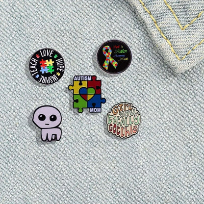 Autism Rainbow Pride Brooch Top Rated Lapel Pin Gift for Students