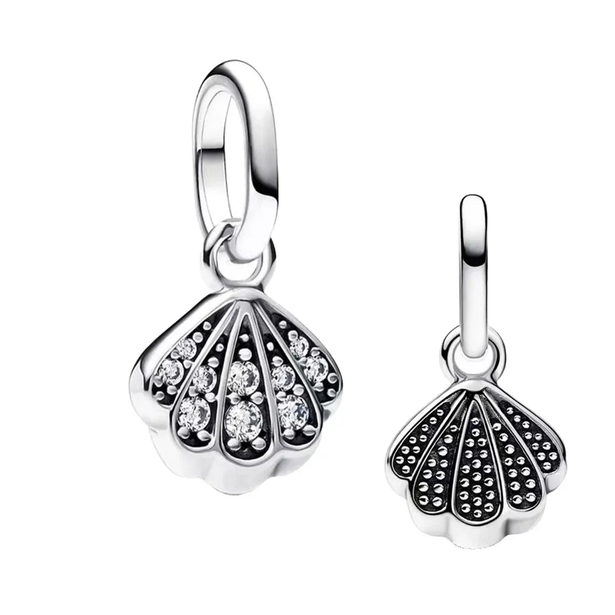 Sterling Silver 925 Skiing Penguin Charm with Geometric Snowflake Beads for Bracelets and Necklaces DIY Jewelry Gift