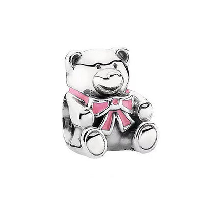 Hot Pink Murano Glass Charm Bead For 925 Bracelet Pendant