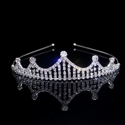 AINAMEISI Crystal Love Headdress - Exquisite Crown for Brides & Girls' Celebrations HG166