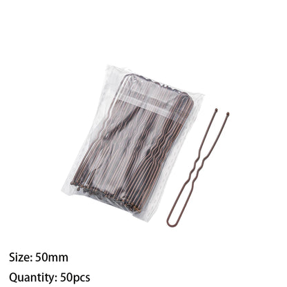 Elegant Bridal U-Shape Hair Pins Set - 50pcs Decorative Clips for Women and Girls