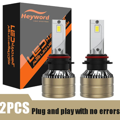 Heyword High Power 300W 30000LM Universal Car LED Headlight Bulbs H4 H7 H1 H8 H9 H11 9005 HB3 9006 HB4 9012 HIR2 Fog Lamp 6000K Bright White Light
