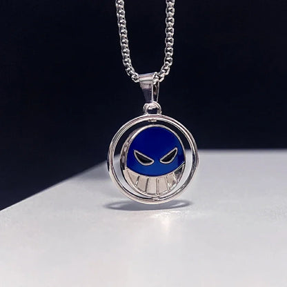Unisex Trendy Anime Rotating Arrow Pendant Necklace Zinc Alloy Choker Charm Gift