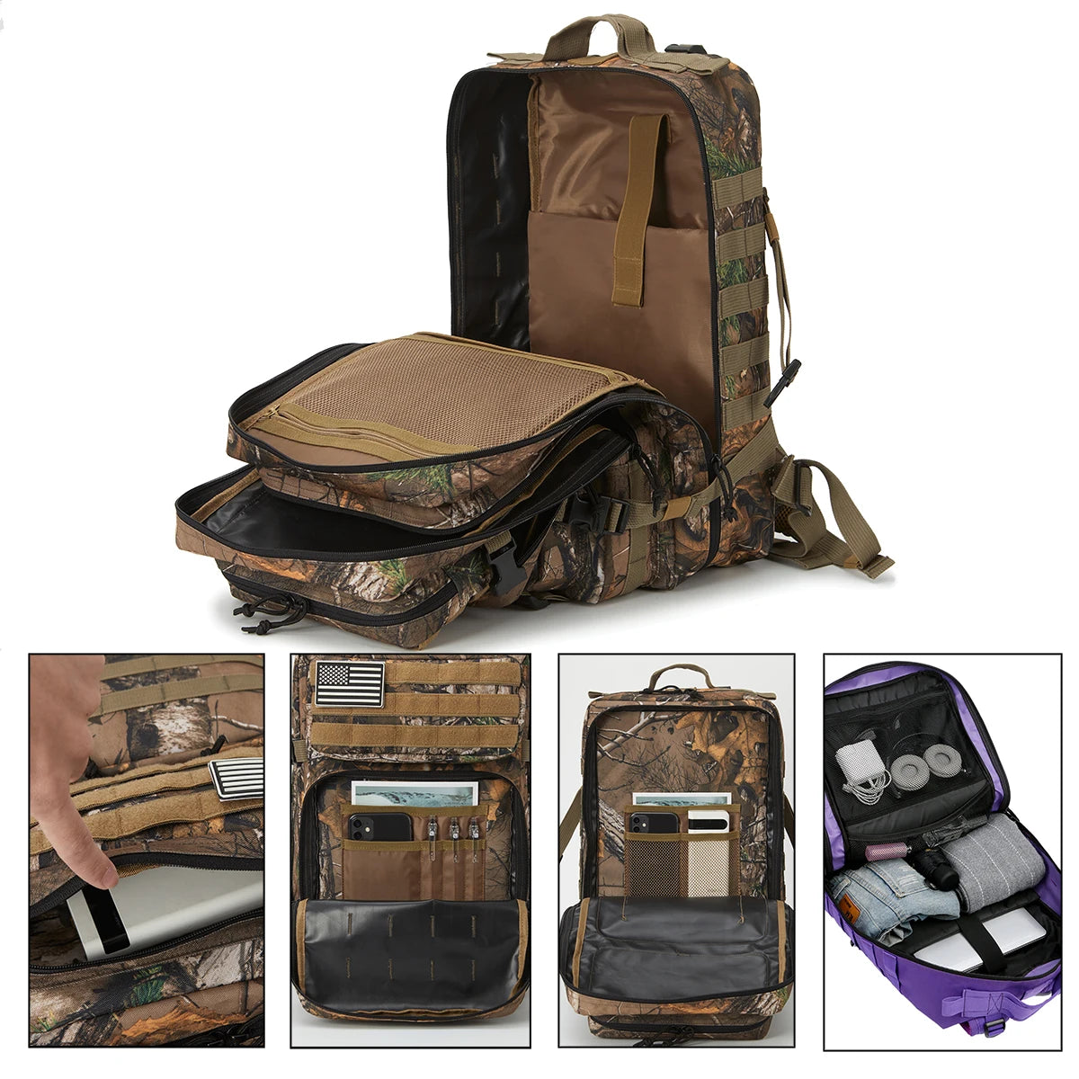 45L Large Capacity Tactical Backpacks for Men and Women