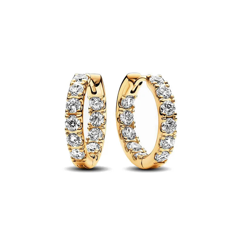 Hot Selling 925 Silver Square Leaf Sun and Moon Shaped Earrings Perfect Gift for European Women P1938
