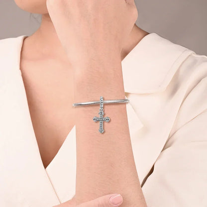 925 Sterling Silver Virgin Mary Angel Cross Pendant Necklace Charm for DIY Jewelry Gifts