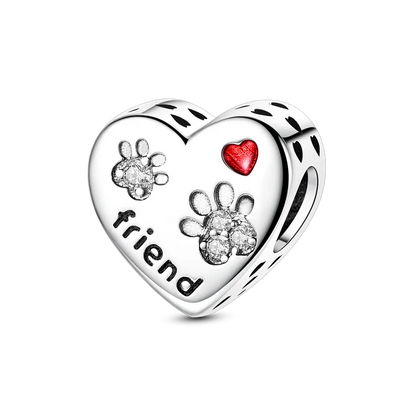 925 Sterling Silver Pumpkin Charm With Zircon Inlay
