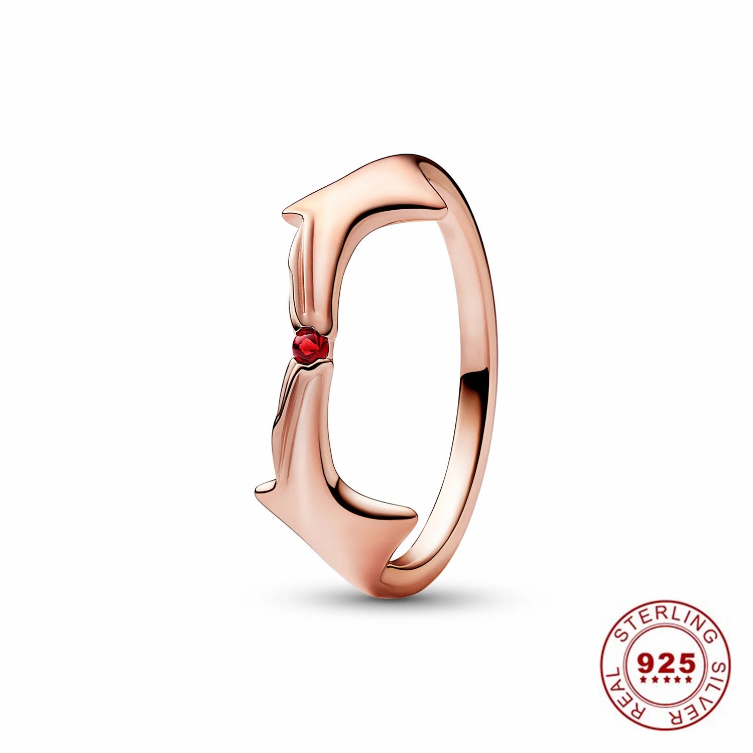 Hot Sale Original 925 Sterling Silver Tiara Heart Wedding Ring with Sun and Moon Design for Women PAR296