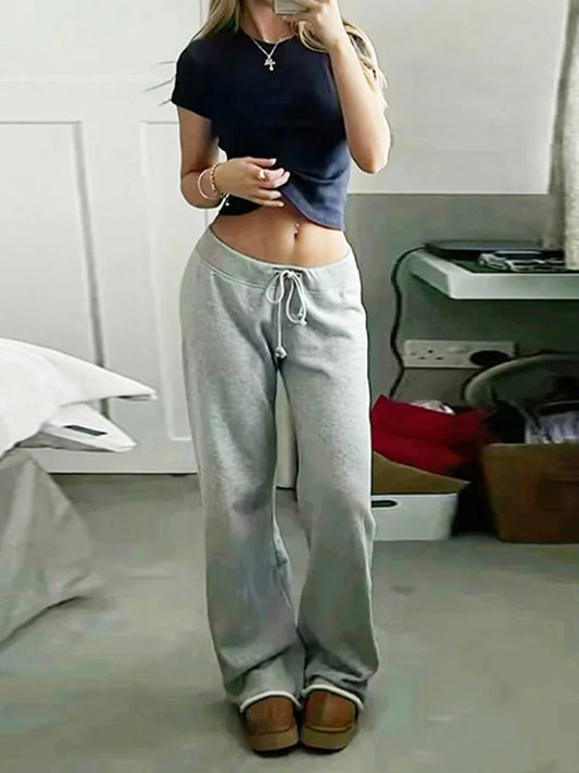 High Waist Drawstring Sweatpants For Women With Pockets