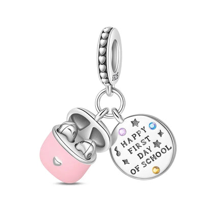 Original 925 Sterling Silver Magic Cube Charm Bead Pendant with Zircon for Bracelet and Necklace Jewelry