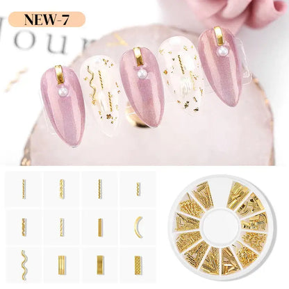 Resin Filling Metal Rivet Moon Stars Nail Art Decorations Mixed Beach Ocean Style Jewelry DIY Charms XY-NEW-7