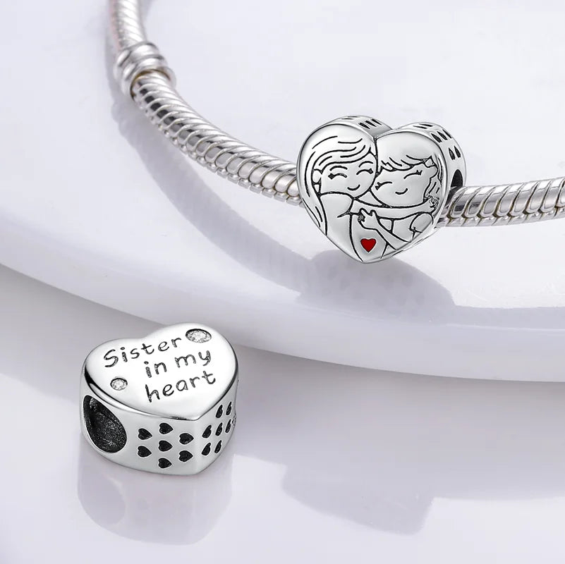 Silver Plated Eternal Symbol Charms with Luminous Star Beads and Love Dangle Safety Chain for DIY Jewelry