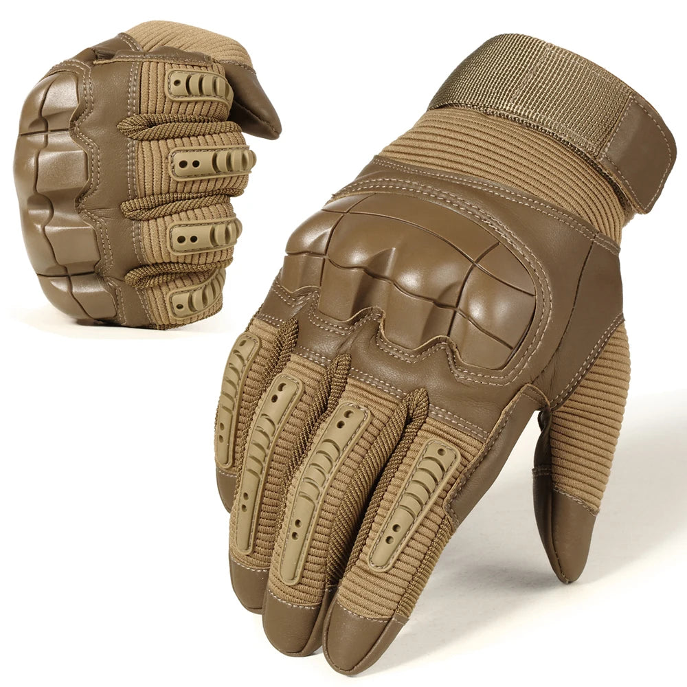 Tactical Gloves TouchScreen Outdoor Sports Gear for Men Brown