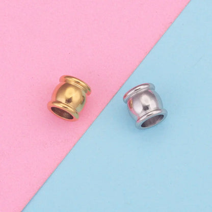 Stainless Steel Big Hole Spacer Beads Set for DIY Jewelry Making