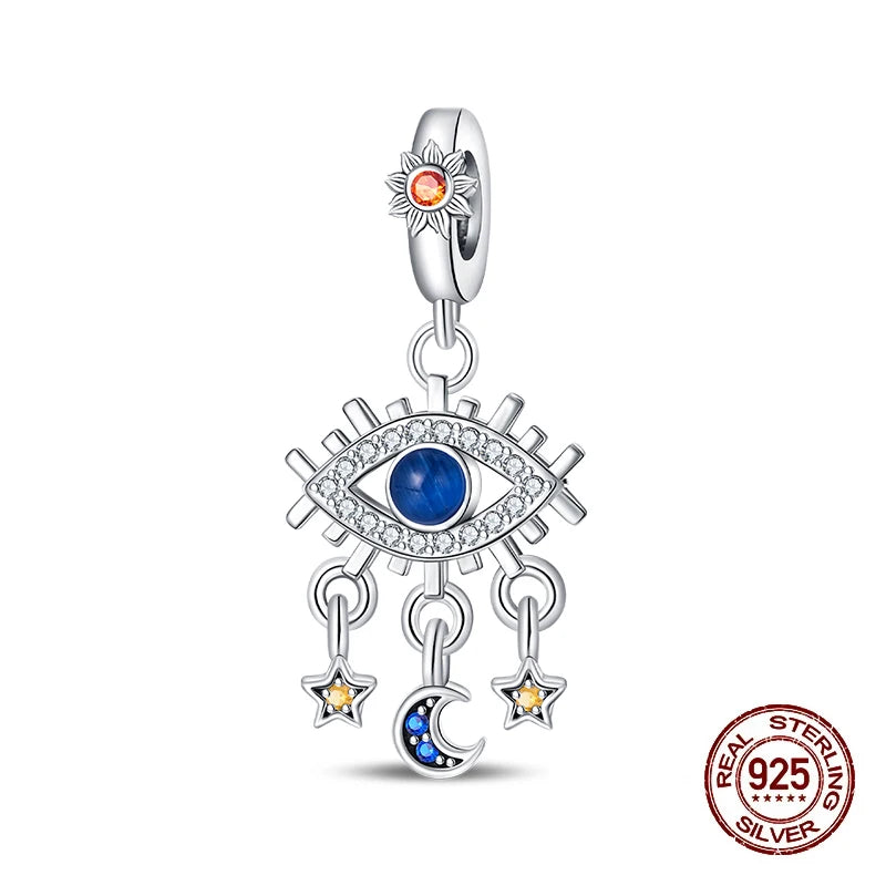 925 Sterling Silver Tarot Hourglass Bead Charm For Bracelet