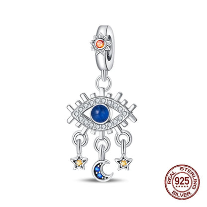 925 Sterling Silver Tarot Hourglass Bead Charm For Bracelet