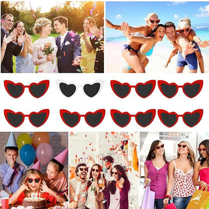 Heart Shaped Sunglasses for Bachelorette Party Bridal Shower Gifts and Decorations Fun Bridesmaid Accessories