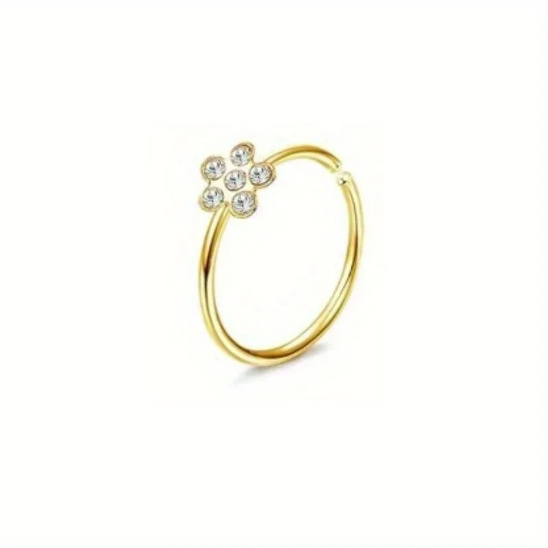Bobisty Surgical Steel L Shaped Nose Ring Set Hypoallergenic Fashion Jewelry for Men and Women