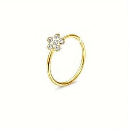 Bobisty Surgical Steel L Shaped Nose Ring Set Hypoallergenic Fashion Jewelry for Men and Women
