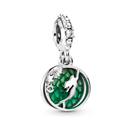 Exquisite 925 Silver Rabbit and Mouse Pendant Beads for DIY European Bracelets with Zircon Accents