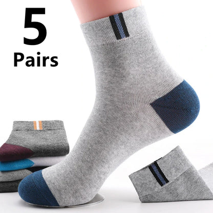 Men's Breathable Cotton Ankle Socks Comfortable Summer Low Cut Casual Socks 10 Pack