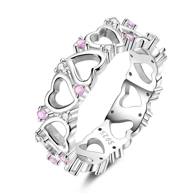 925 Silver Bow Ring with Zircon Bee Design for Women Mothers Day Gift Classic Fashion Jewelry Anniversary Birthday DIY Present for Mom