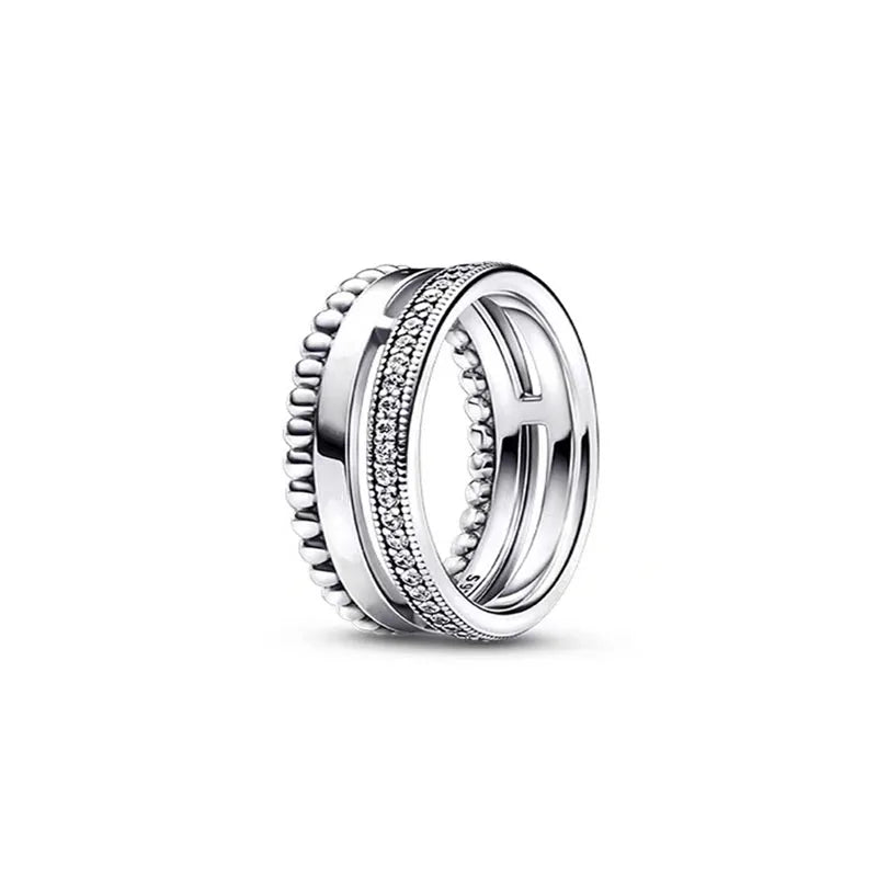 European 925 Silver Heart-Shaped Ring for Women Available in Sizes 6 7 8 9 Exquisite High-Quality Jewelry for Weddings and Parties