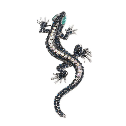 Vintage Rhinestone Lizard Gecko Brooch Pin for Gift Bags