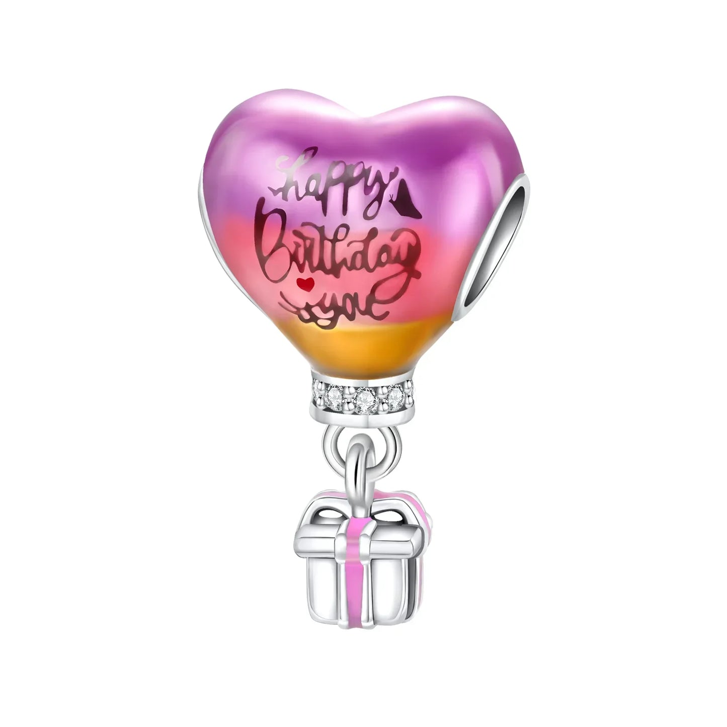 Sparkling Purple Jellyfish Sterling Silver 925 Charm Bead Birthday Pendant for DIY Bracelet Jewelry