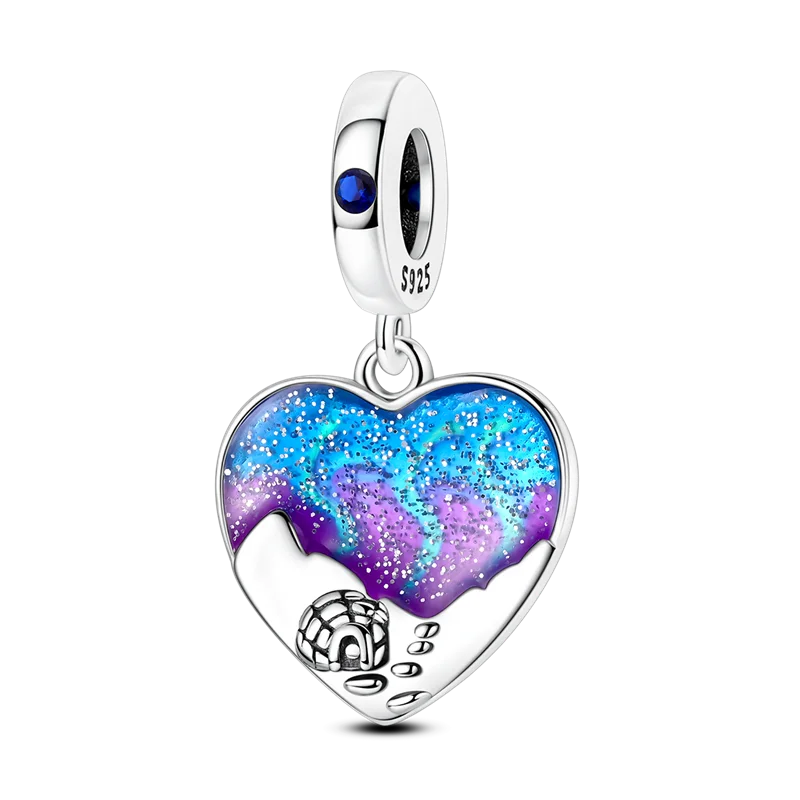 925 Sterling Silver Pumpkin Charm With Zircon Inlay