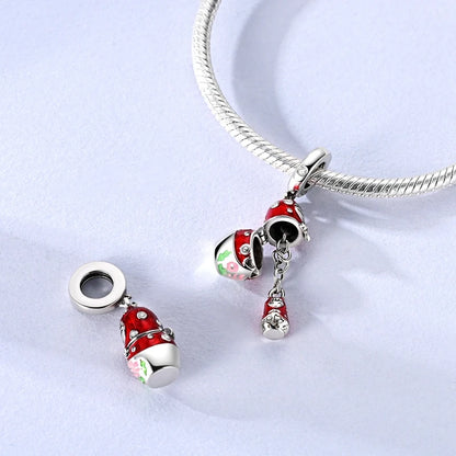 925 Sterling Silver Love Starry Sky Cat Paw Charms Beads