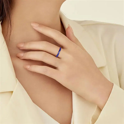 Jiayiqi Smooth Cut Ceramic Rings for Couples in Trendy Colors