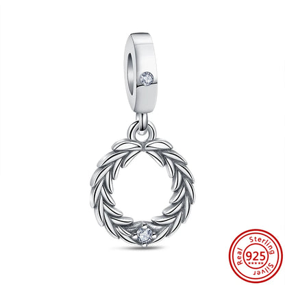 Silver Animal Hearts Infinity Crown Bead Charms Bracelet for Women 925 Sterling Silver Jewelry N531