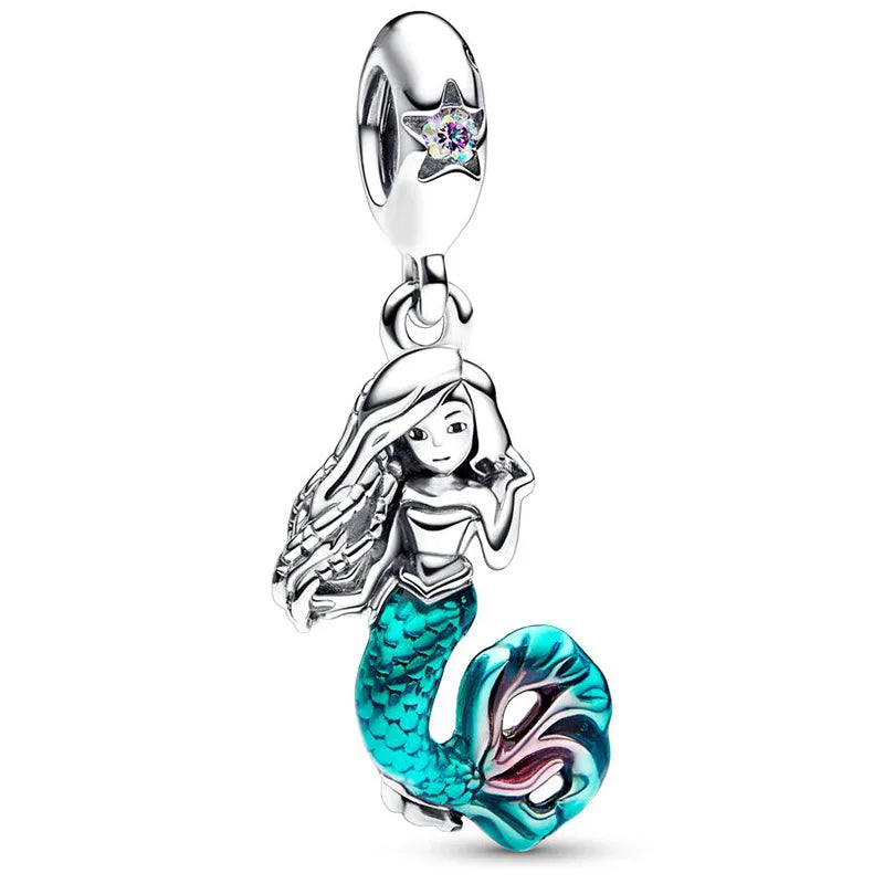 Disney Mickey and Minnie Ice and Snow Princess Charm Pendant for DIY Jewelry DL-011