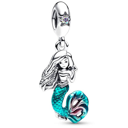 Disney Mickey and Minnie Ice and Snow Princess Charm Pendant for DIY Jewelry DL-011