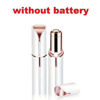 Portable Lipstick Shaped Electric Hair Remover For Women Painless And Effective Facial Hair Removal Home Razor Shaver Tool Battery mode White