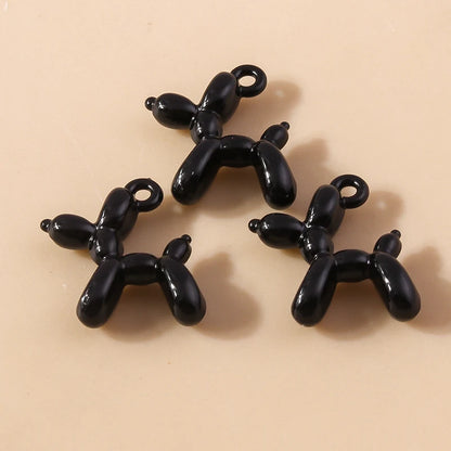 Vibrant 3D Balloon Dog Charms Set for Creative Jewelry Design