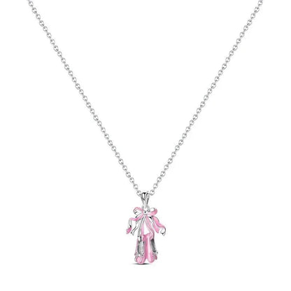Original 925 Sterling Silver Heart Skull Necklace Ring and Cross Bracelet Set with Zircon Accents for Halloween and Valentine Gifts