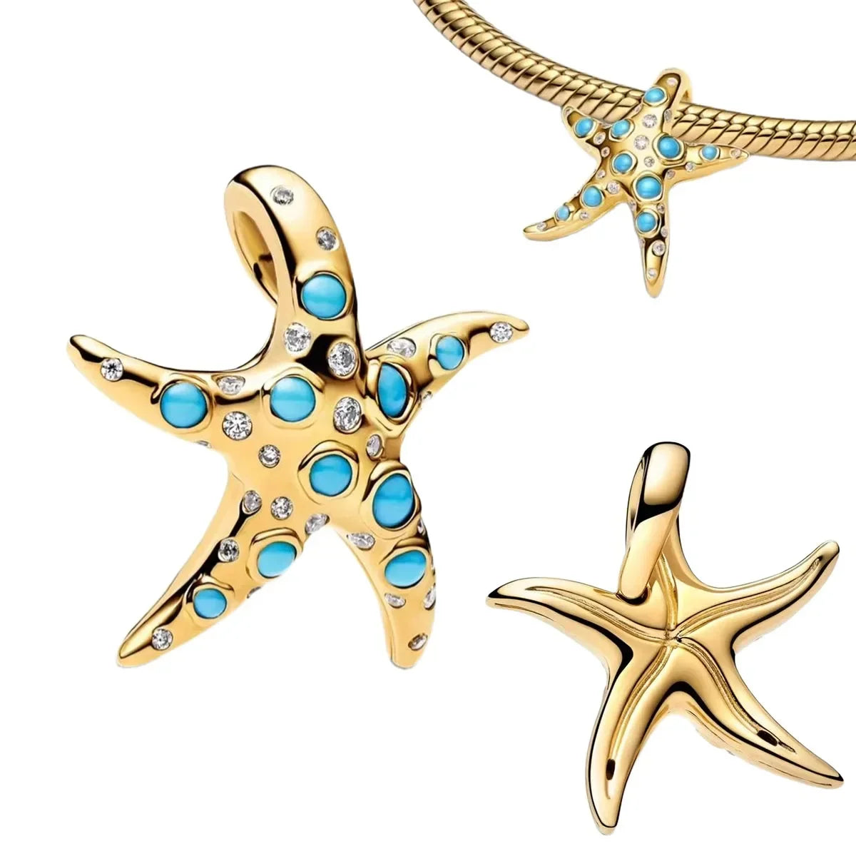 Sterling Silver 925 Skiing Penguin Charm with Geometric Snowflake Beads for Bracelets and Necklaces DIY Jewelry Gift