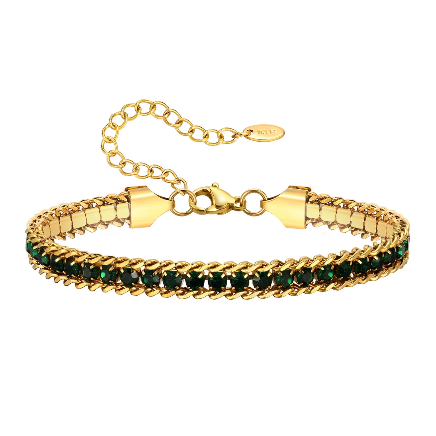 Stunning Gold Iced Out Tennis Bracelet for Women with 5A Cubic Zirconia Stones