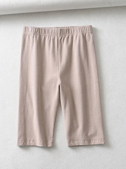 Sexy Women Cotton High Waisted Knee Length Bike Shorts