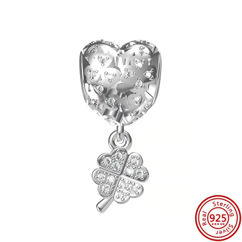 Fit Pantaro 925 Sterling Silver Bracelet with Snowflake Moon Sun Charms and Sparkling Beads N527