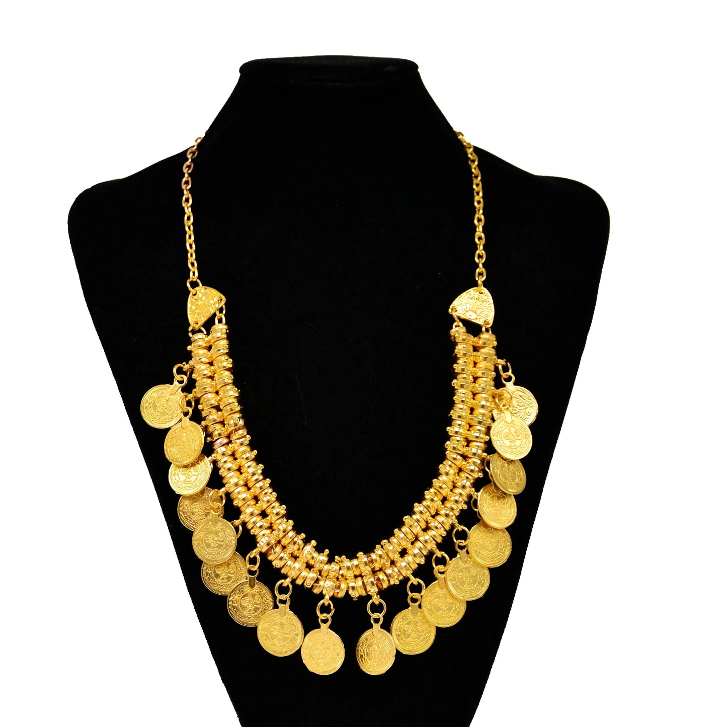 Indian Vintage Coin Tassel Choker Necklace for Women Ethnic Boho Jewelry Gift