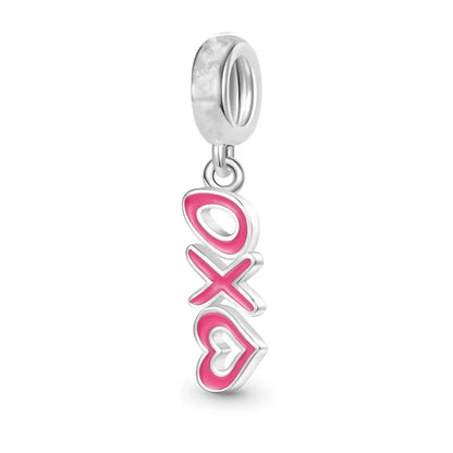 Pink Hot Air Balloon Daisy Murano Glass Charm for European Silver Bracelet SS2132