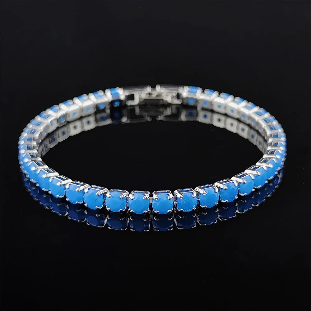Elegant Sterling Silver CZ Tennis Bracelet for Women Wedding Fashion Jewelry
