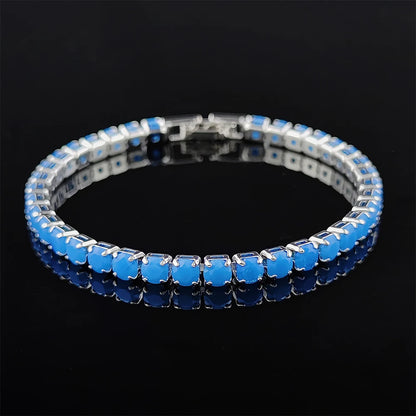Elegant Sterling Silver CZ Tennis Bracelet for Women Wedding Fashion Jewelry