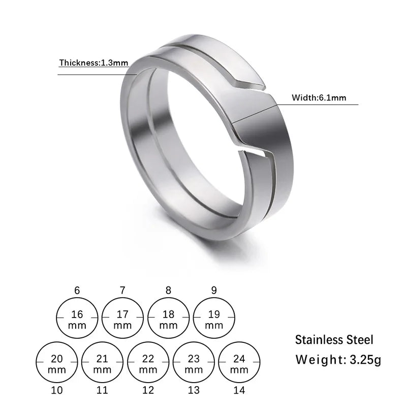 Stainless Steel Couple Ring Top Rated Customer Favorite Jewelry