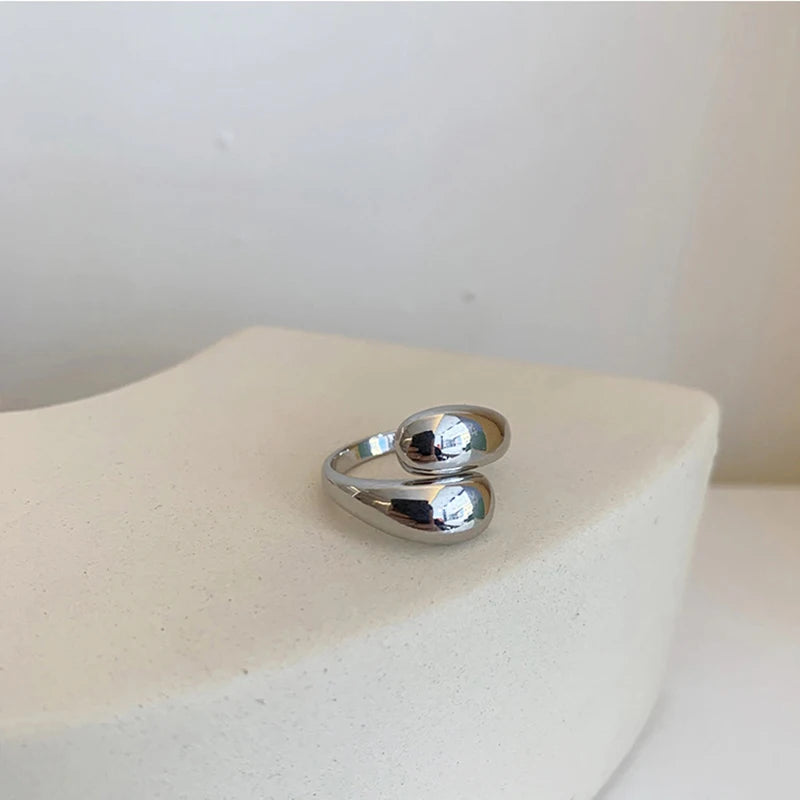 Gold Silver Plated Bold Dome Ring for Women 2023 Chunky Statement Jewelry